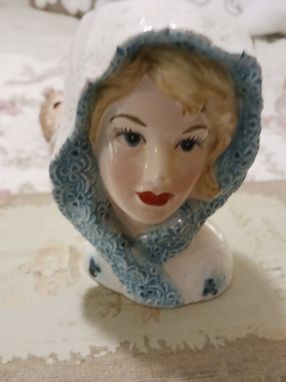 Vintage Lefton Lady Head Vase